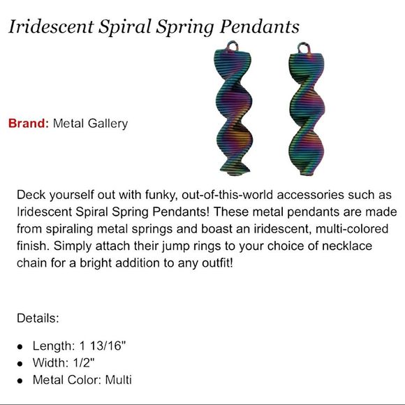 Spiral rainbow holographic earrings - Picture 4 of 4